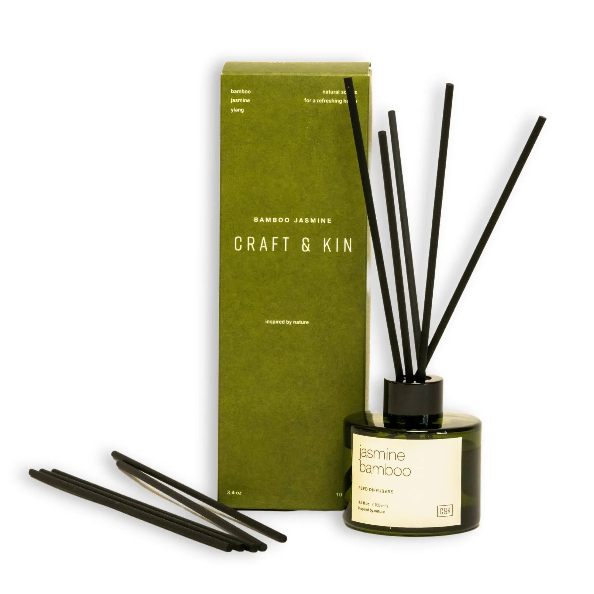 Craft & Kin Reed Diffuser Set Bamboo Jasmine