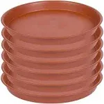 6 Pack of 10 inch Plant Saucer, Heavy Duty Plastic Plant Saucer 10 inch Round, Plant Tray for Pots, Flower Plant Saucers for Indoors, Plant Trays for Planter 8"/9"/10" (10", Chocolate)