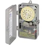 Intermatic R8816P101C Timer, 240V 3Hp Dpst Sprinkler & Irrigation Mechanical Timer With 14-Day Skipper NID39QB3Y4