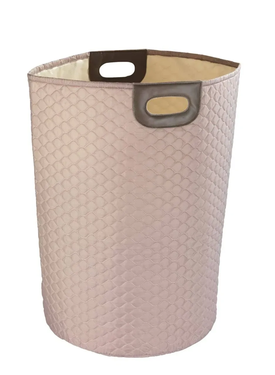 Wabo Collecting Laundry Basket with Handles Round Laundry Hamper with honeyco...