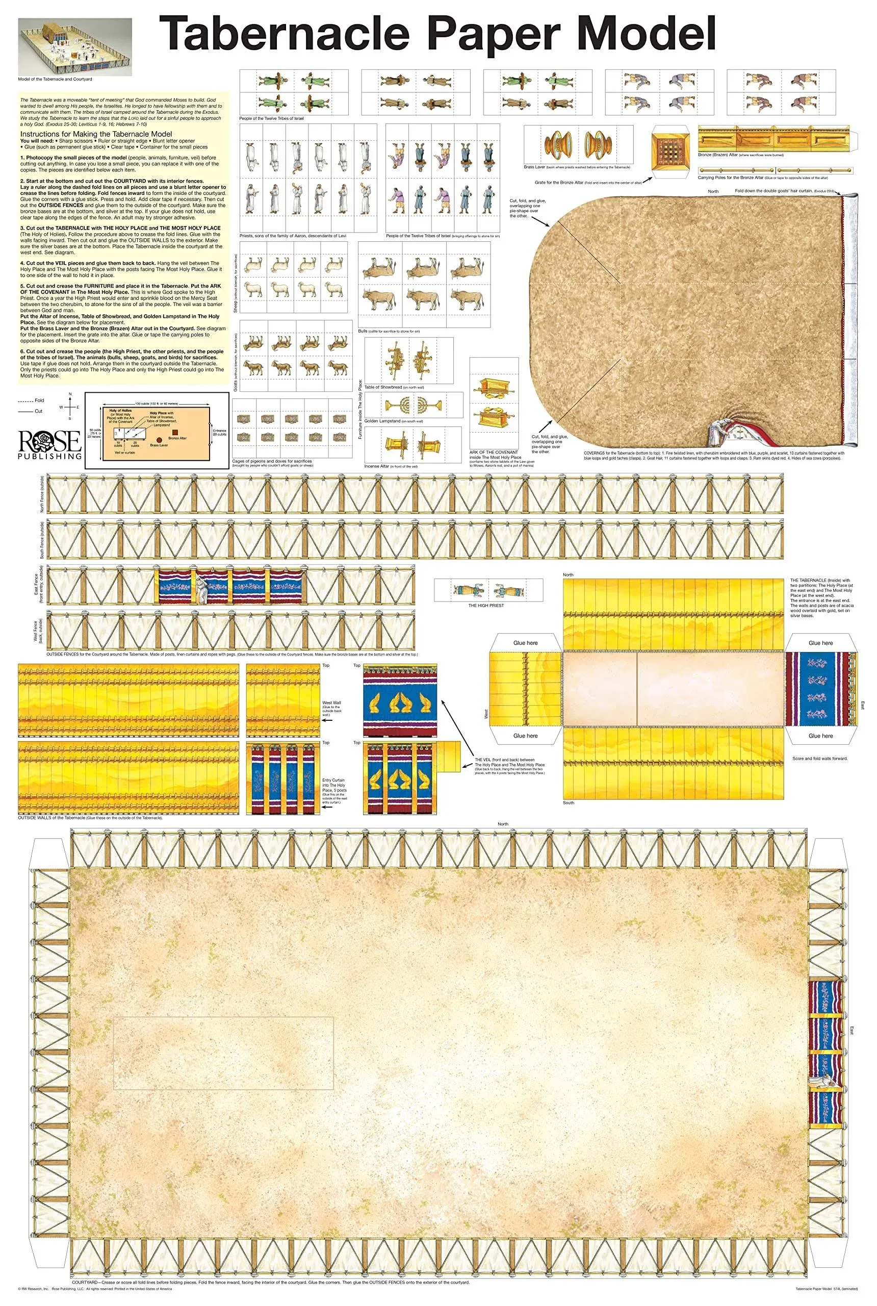 Paper Model of the Tabernacle Ages 8 and up