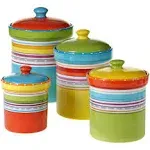 4 Piece Canister Set, Multicolor