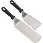 Metal Stainless Steel Spatula Set Griddle Scraper and Pancake Flipper or Hamburger Turner Stainless Steel Utensil Great for BBQ