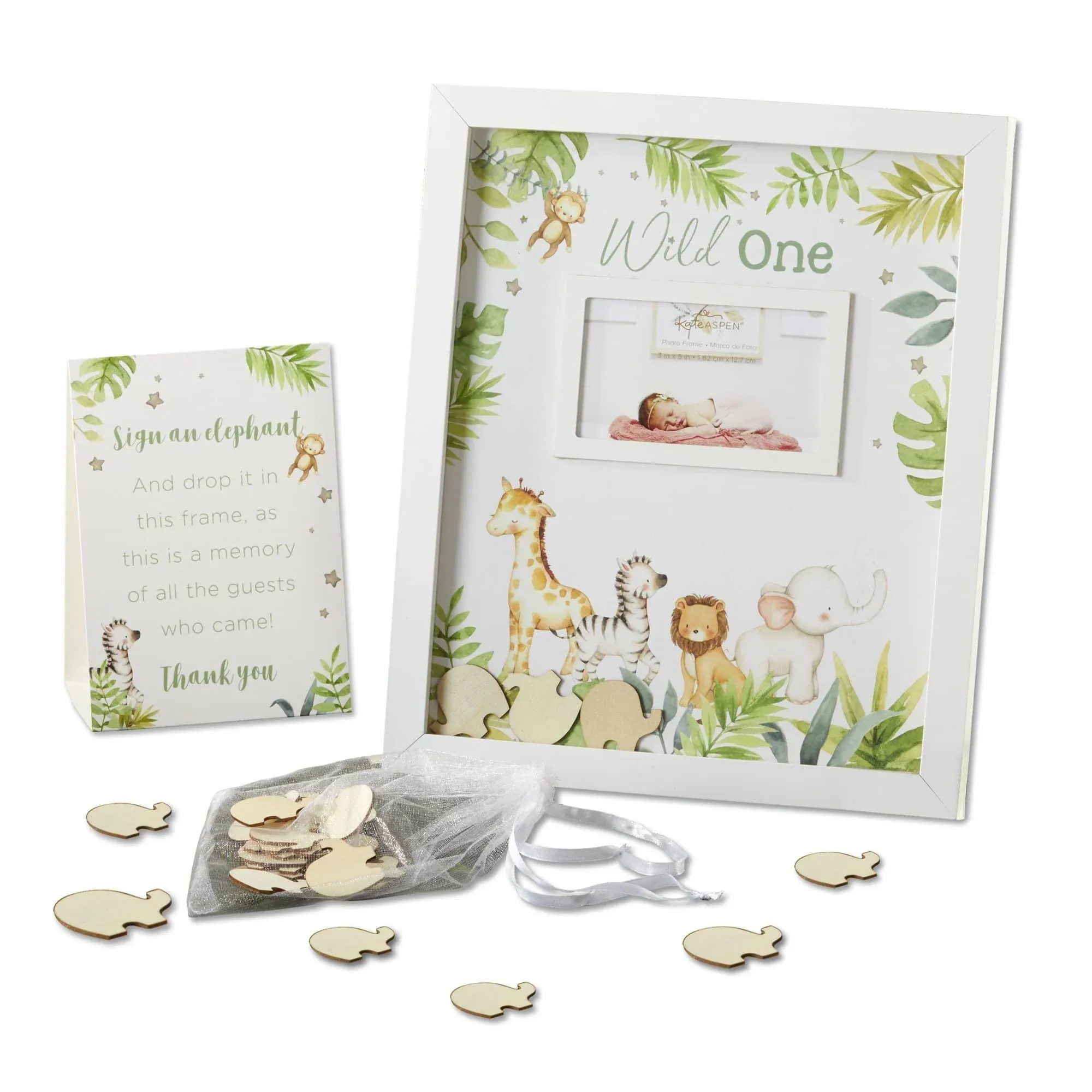 Kate Aspen Baby Shower Guest Book Alternative, One size, Safari