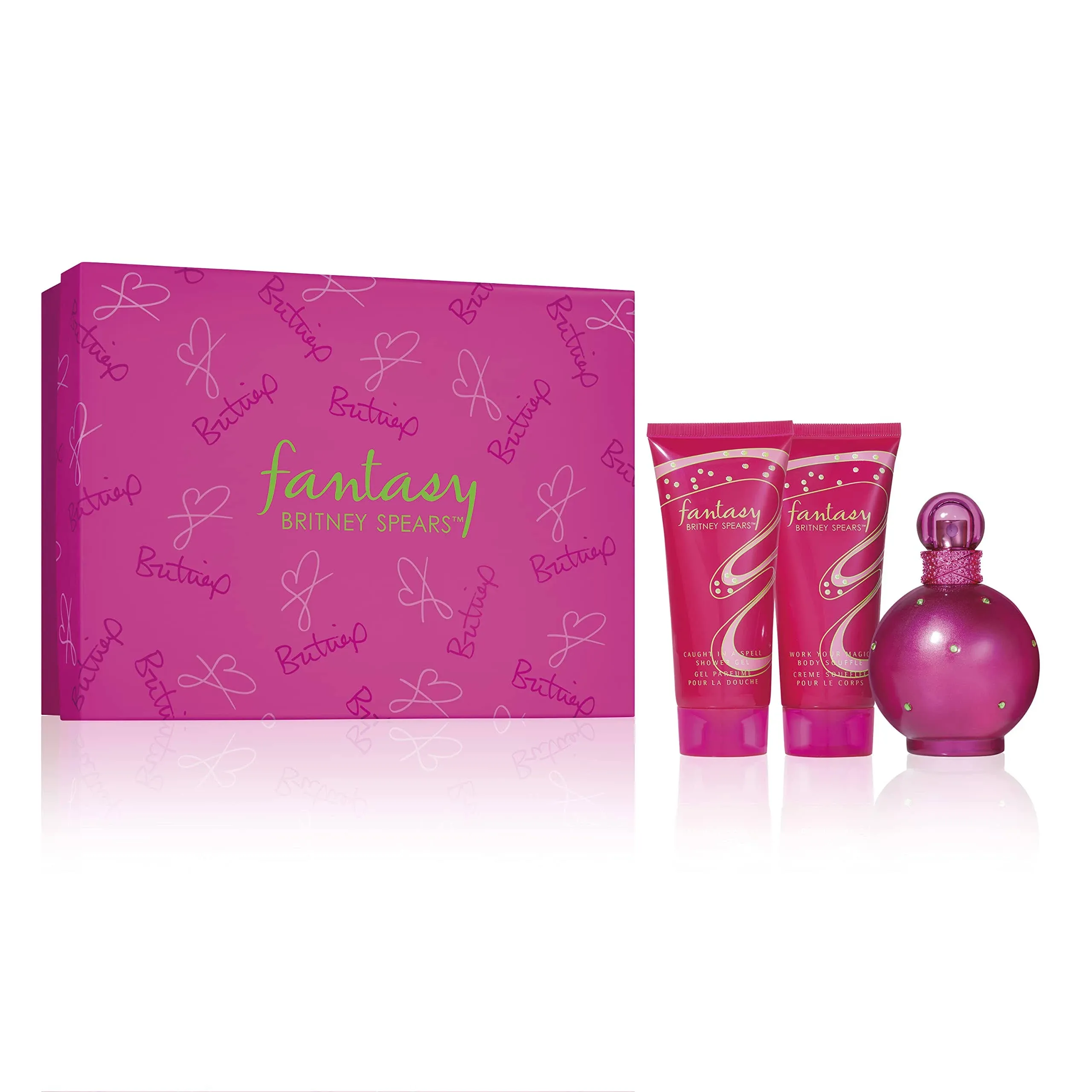 Fantasy by Britney Spears 3 Piece Gift Set - 3.3 oz Eau de Parfum Spray New Box