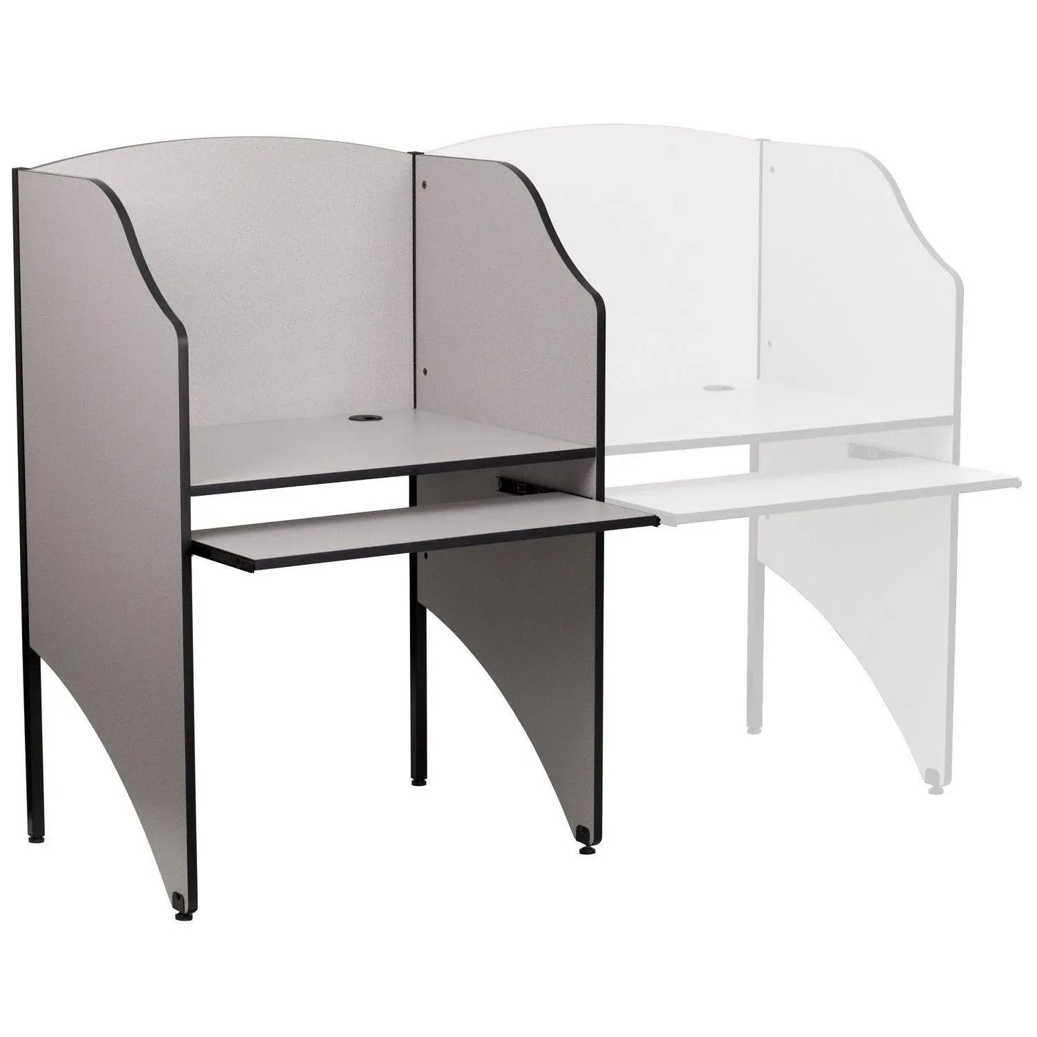 Starter Study Carrel in Nebula Grey Finish