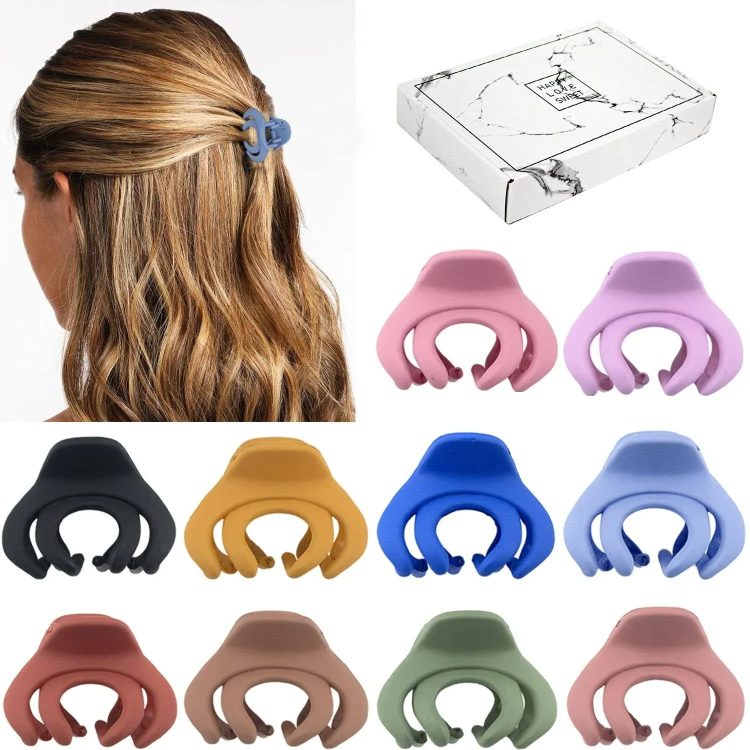 Small Hair Clips for Women Girls Kids, Tiny Hair Claw Clips for Thin/Medium Thic