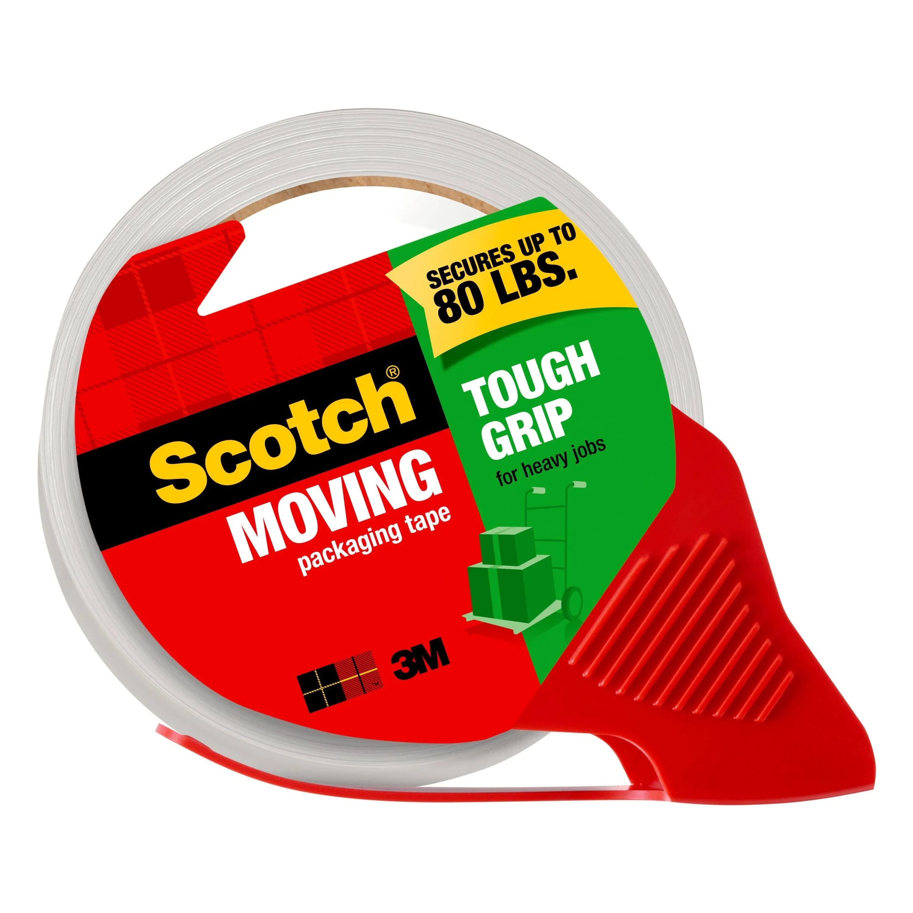 Scotch® Tough Grip Moving Packaging Tape, 3&quot; Core, 1.88&quot; x 54.6 yds, Clear - M-1096149-3122 - CT/1