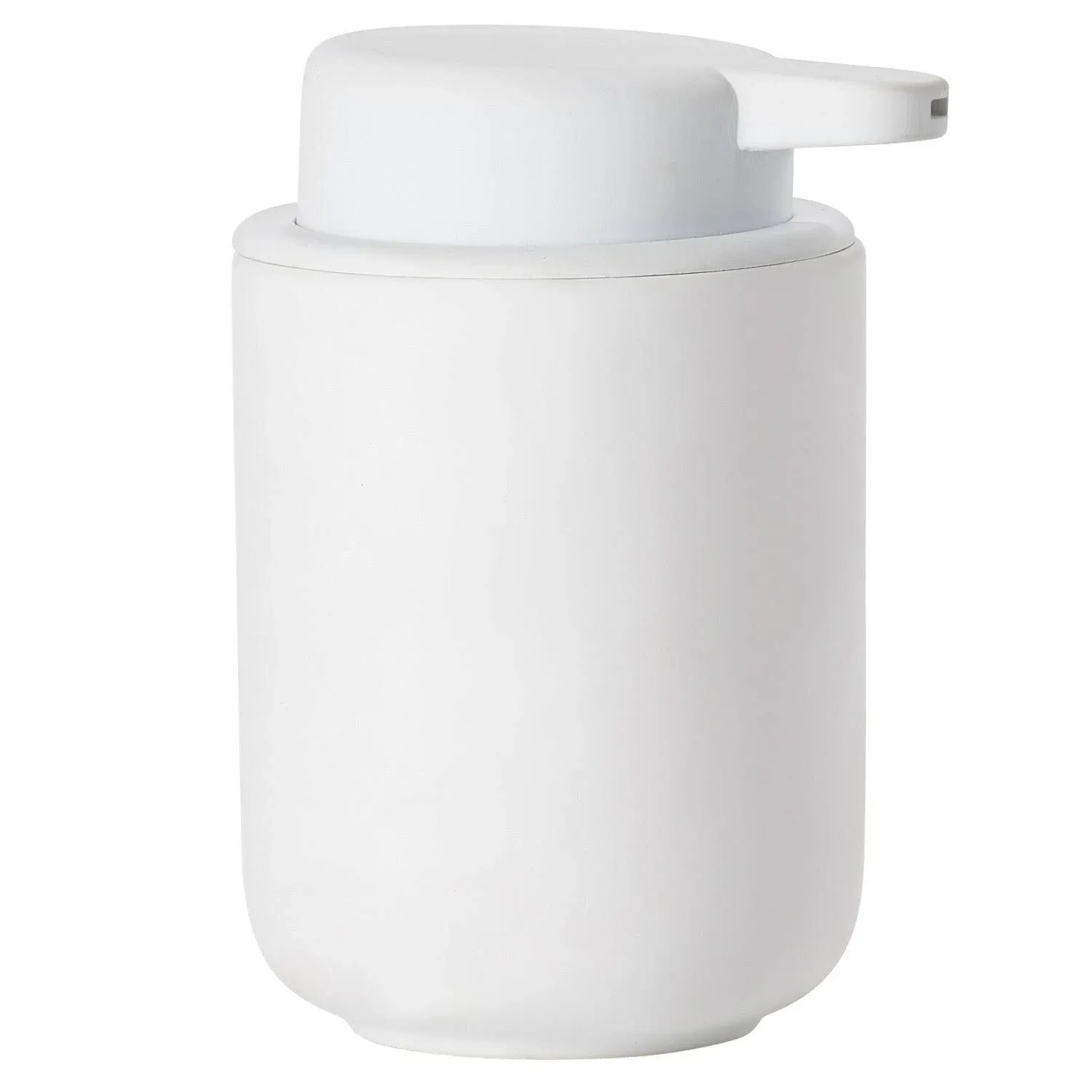 Zone Denmark Ume Shampoo Dispenser in Elegant White - Stylish and Functional Bathroom Accessory - H 5", Dia 3.3", 8 oz