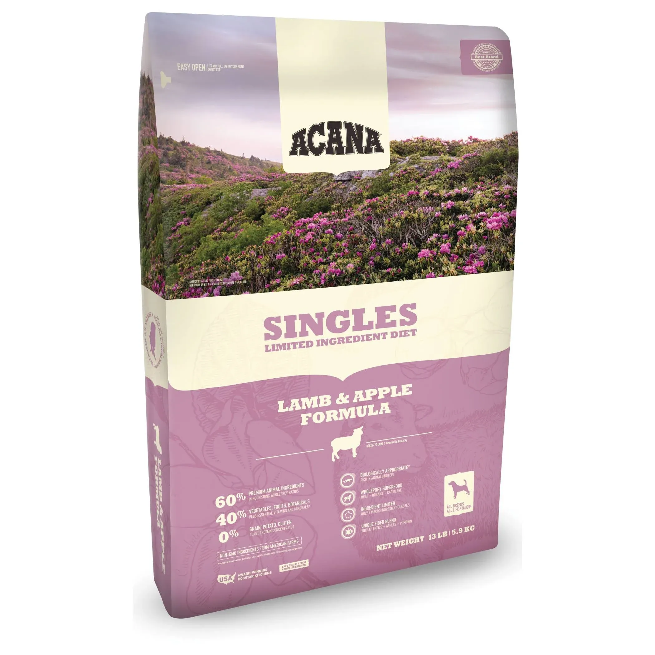 ACANA Lamb & Apple Singles Dry Dog Food