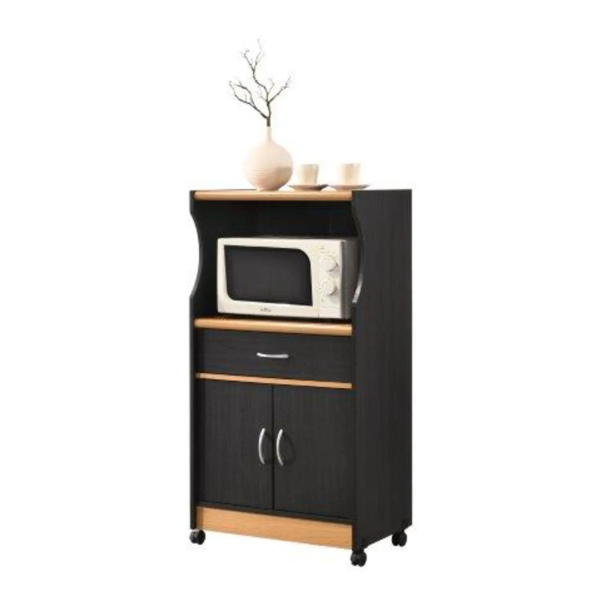 Hodedah Microwave Cart - Beech