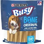 Busy Dog Treats, Original, Small/Medium, Bone, 10 Pack - 10 treats, 35 oz