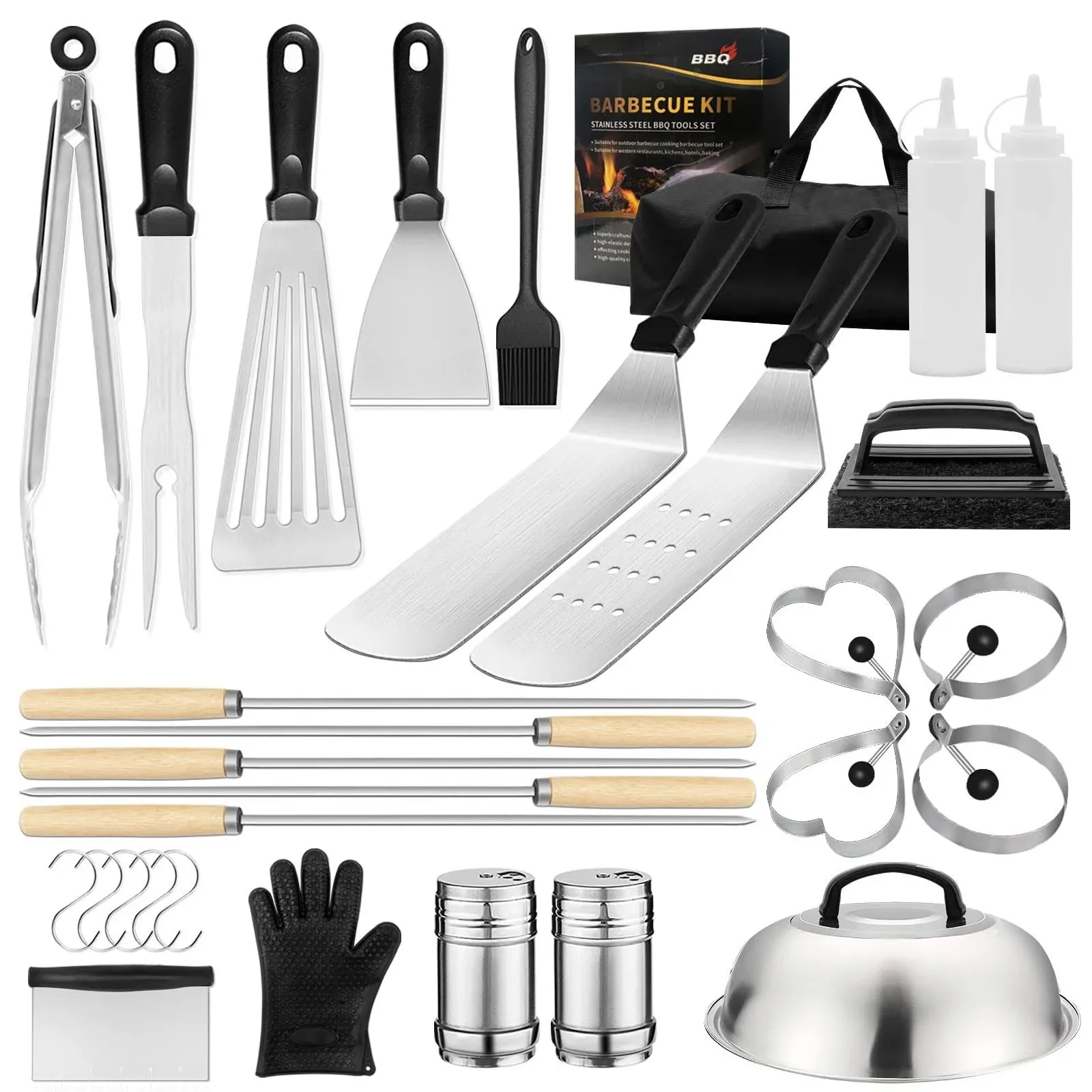 Griddle Accessories Kit, 30Pcs Flat Top Griddle Accessories with Basting Cove...