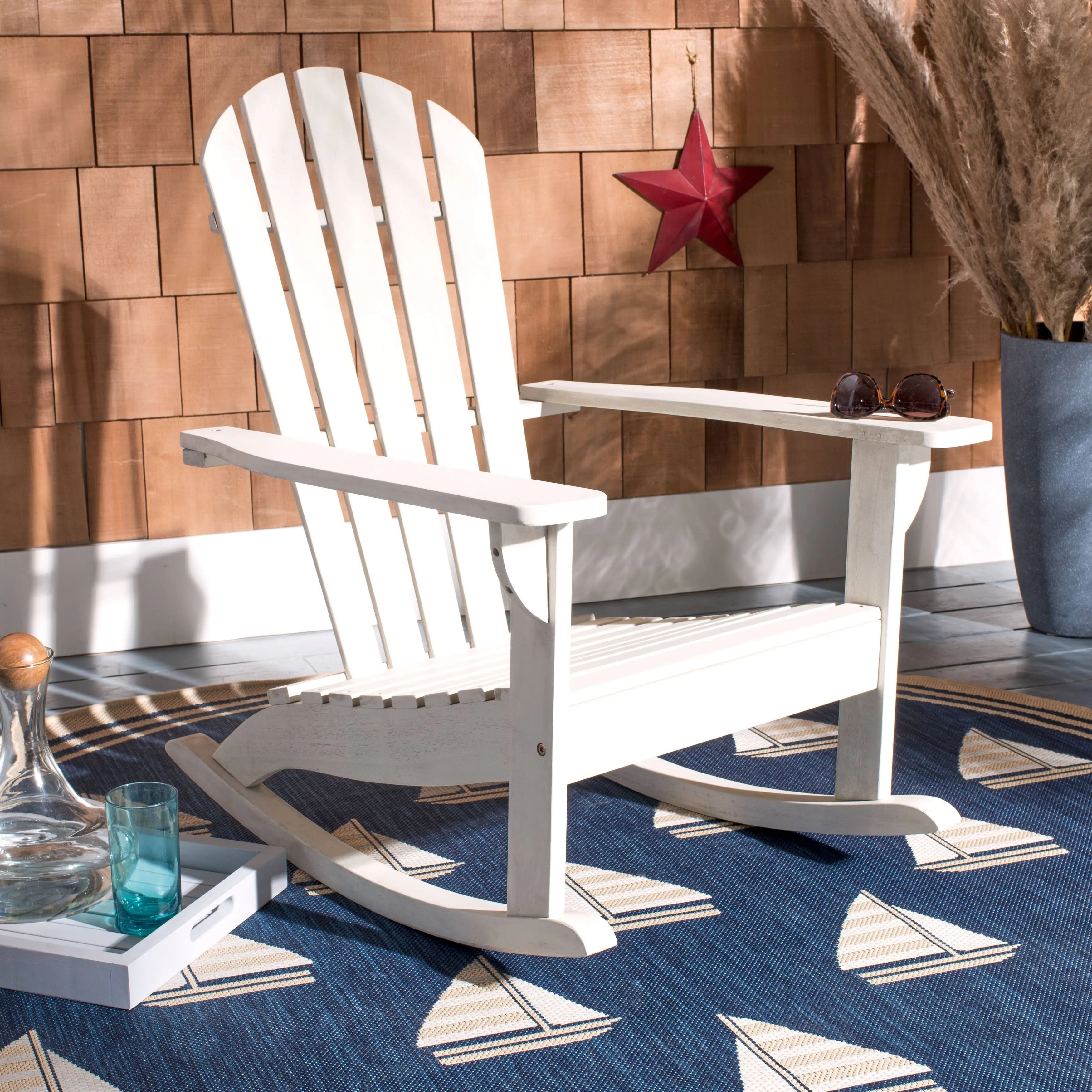 Safavieh Brizio Adirondack Rocking Chair - Natural