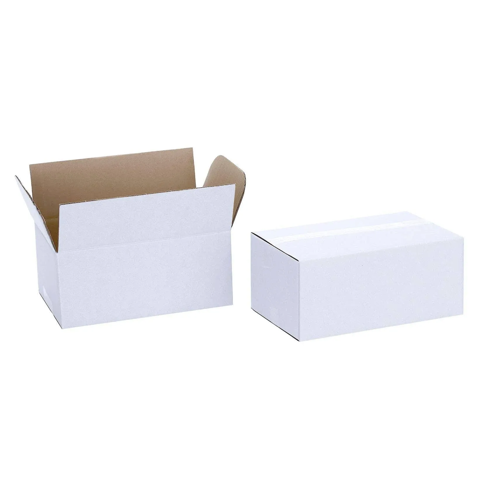 25 Pcs 11×6×6 Inches Shipping Boxes for Small Business, Small White Kraft Corrugated Box Mailers,Cardboard Boxes for Shipping, Moving,Storage,Etc