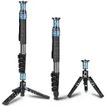 Sirui P-325FS 5-Section Carbon Fiber Monopod with VA-5 Compact Video Head