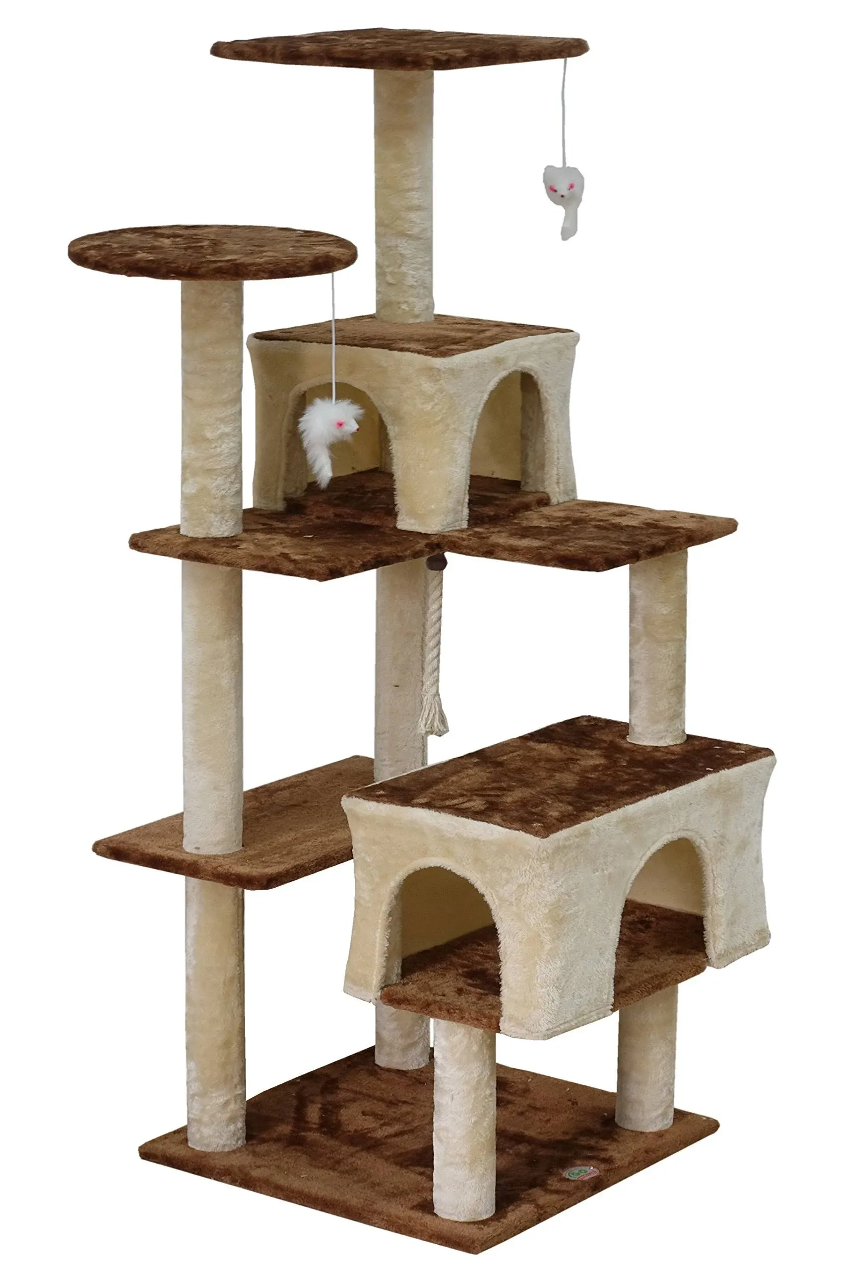 Go Pet Club 61" Cat Tree - Beige/Brown