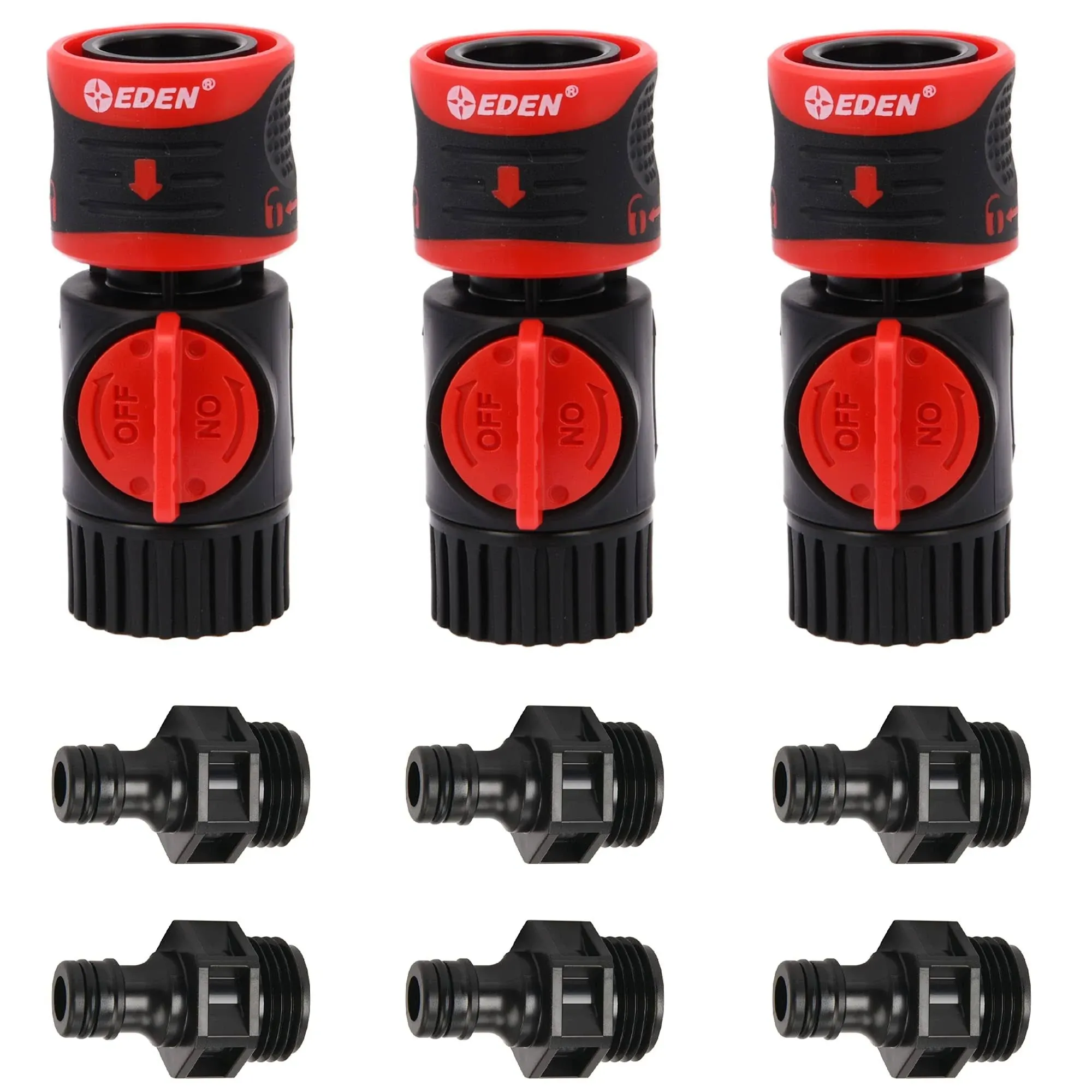  93218 Premium Garden Connect with Shutoff Valve and Water Stop &amp; Lock 9pc Set