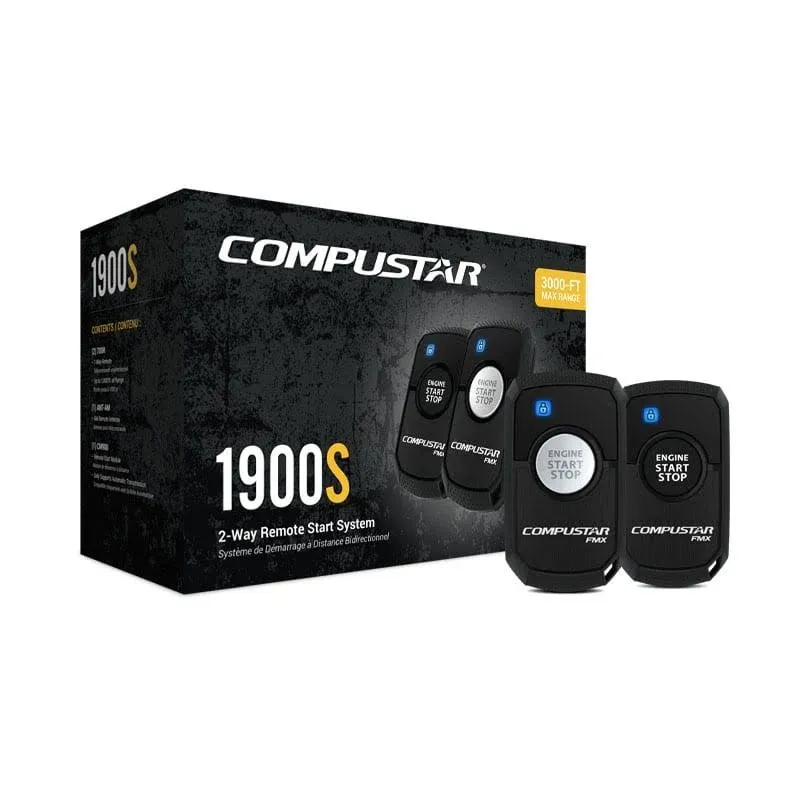 Compustar CS1900-S 2-Way 3000-FT Range LED R3 Remote Start Keyless System cs4900