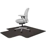 Resilia Office Desk Chair Mat with Lip - for Low Pile Carpet (with Grippers) Black, 36 Inches x 48 Inches, Made in The USA