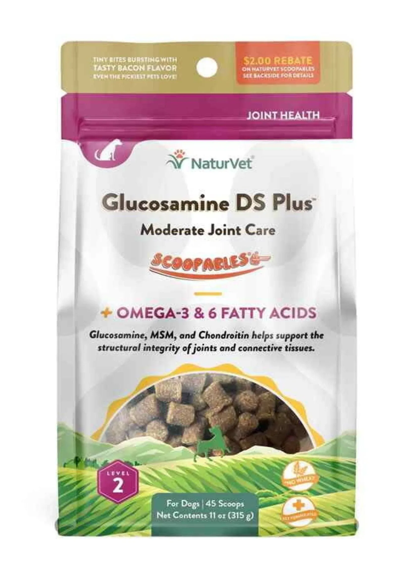 NaturVet Scoopables Glucosamine DS Plus Moderate Joint Care