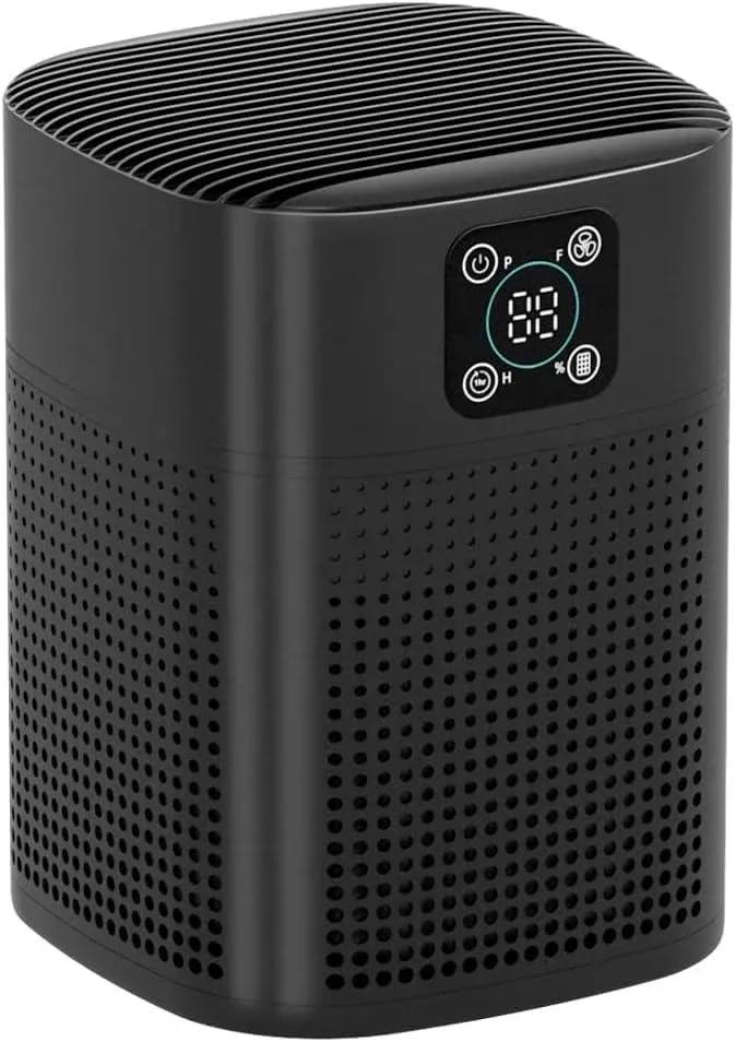 Air Purifiers for Pets- Honeyuan H13 HEPA Air Purifier for Home, Large Room, Coverage of 600 sqft, Air Purifiers with 360°Air Intake, 3 Fan Speeds,