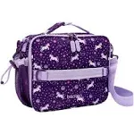 Bentgo Kids Prints Deluxe Insulated Lunch Bag, Purple, Children, Handle, Rectangle, Lunch Bag, Maximalism