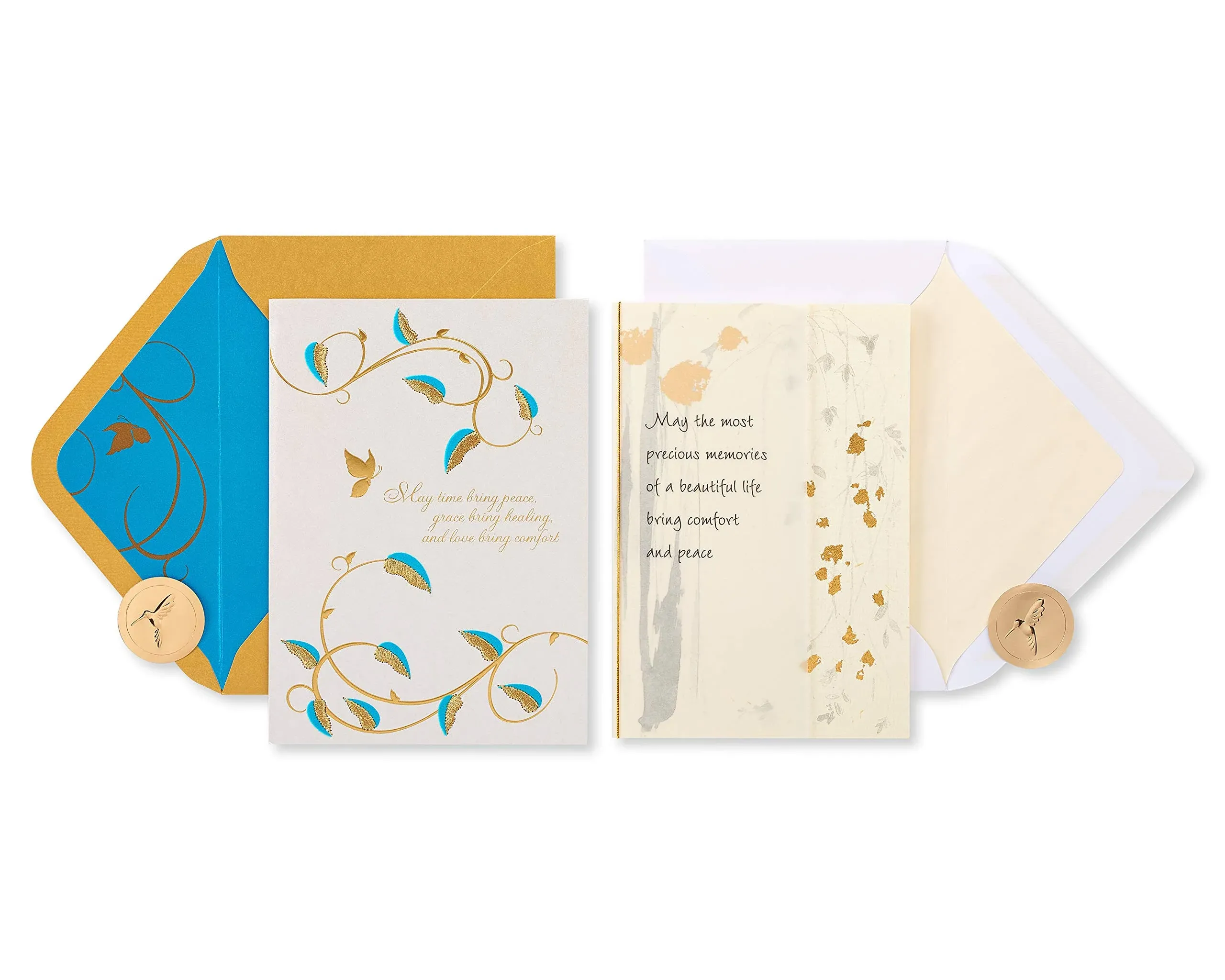 Papyrus Sympathy Cards with Envelopes, Crocus and Peace (2-Count)