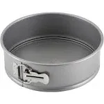 Farberware Nonstick Bakeware Springform Baking Pan / Nonstick Springform Cake Pan / Nonstick Cheesecake Pan, Round - 9 Inch, Gray