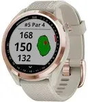 Garmin Approach S42, Rose Gold with Light Sand band | Smart Watch 010-02572-12