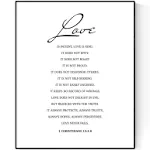 1 Corinthians 13:4-8 | Love Is Patient, Love Is Kind Art Print | Christian Art Print (11x14)