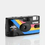 Ilford Ilfocolor Rapid Retro Single Use Camera with 31mm Optical Lens and 27 Exposures (Black)