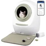 Casa Leo Leo's Loo Too Covered Self-Cleaning Automatic Litter Box Bundle, Blue