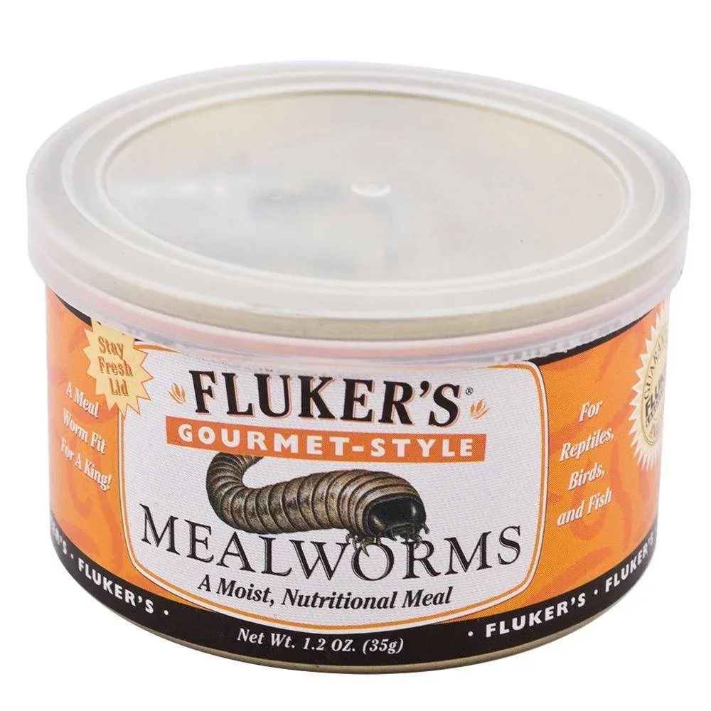 Fluker's Gourmet Style Mealworms - 1.2 oz can