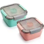 Salad Lunch Container To Go Salad Bowls With 3 Compartments For Salad Toppings, Snacks, Men, Women 2 Pack From Homepro13, $32.49 | DHgate.Com