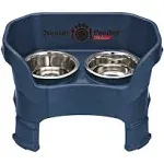 Neater Feeder - Deluxe Model Adjustable Height - Mess-Proof Dog Bowls (Small, Br