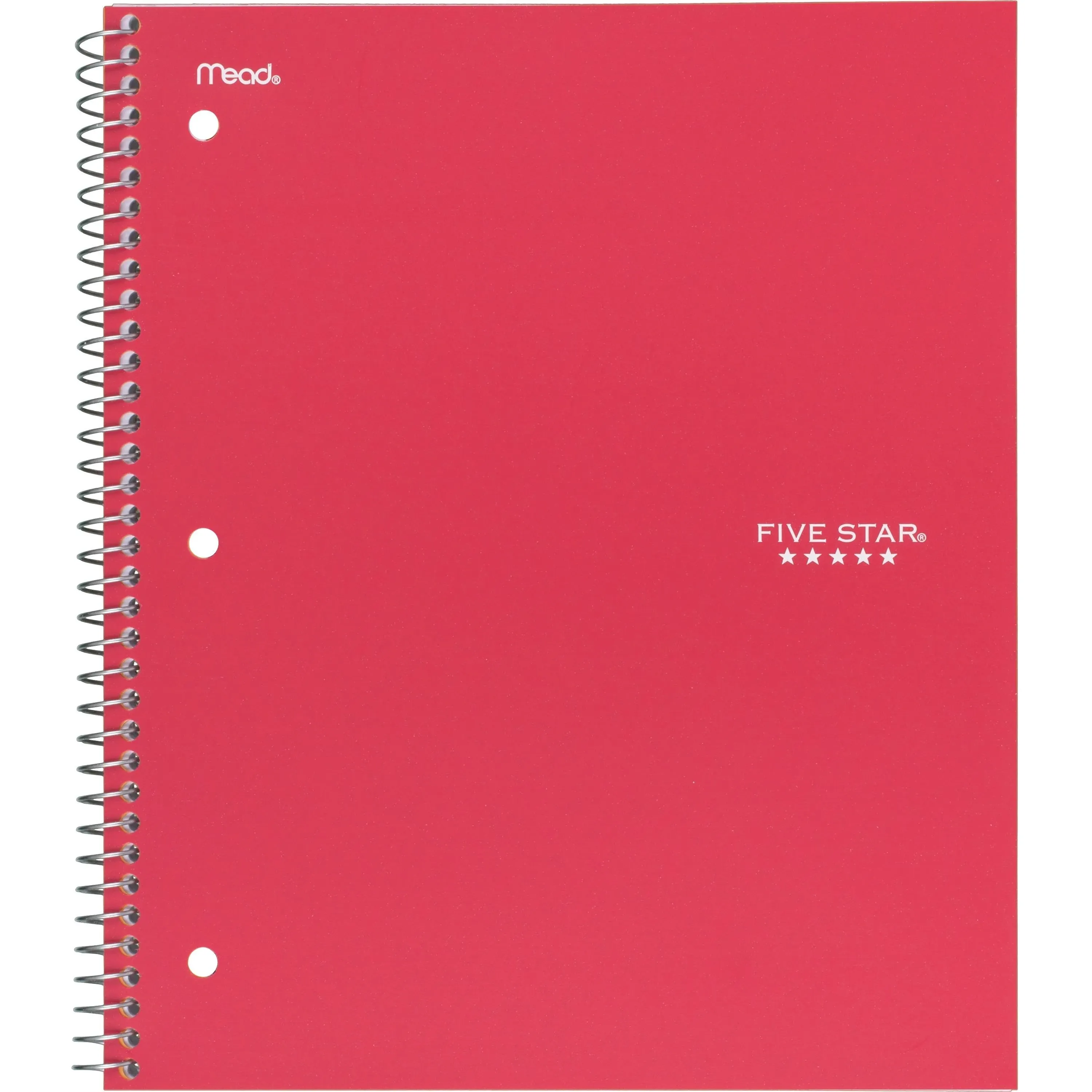 Five Star Spiral Notebook, 1 Subject, Wide-Ruled Paper, 100 Sheets, 07 Teal 