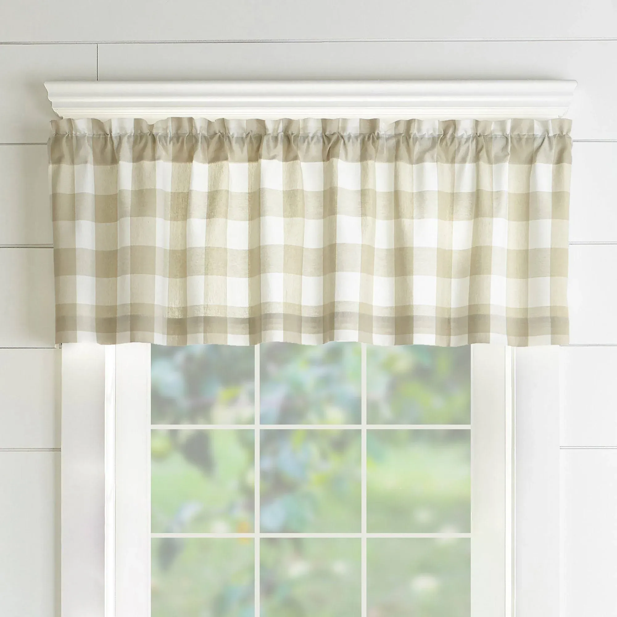 Farmhouse Living Buffalo Check Kitchen Window Collection