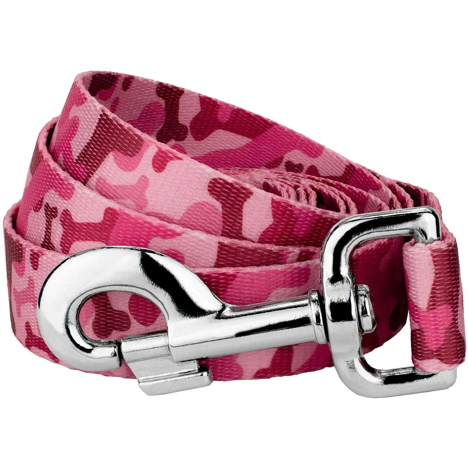 Country Brook Design® 1 Inch Pink Bone Camo Leash - 6 Feet