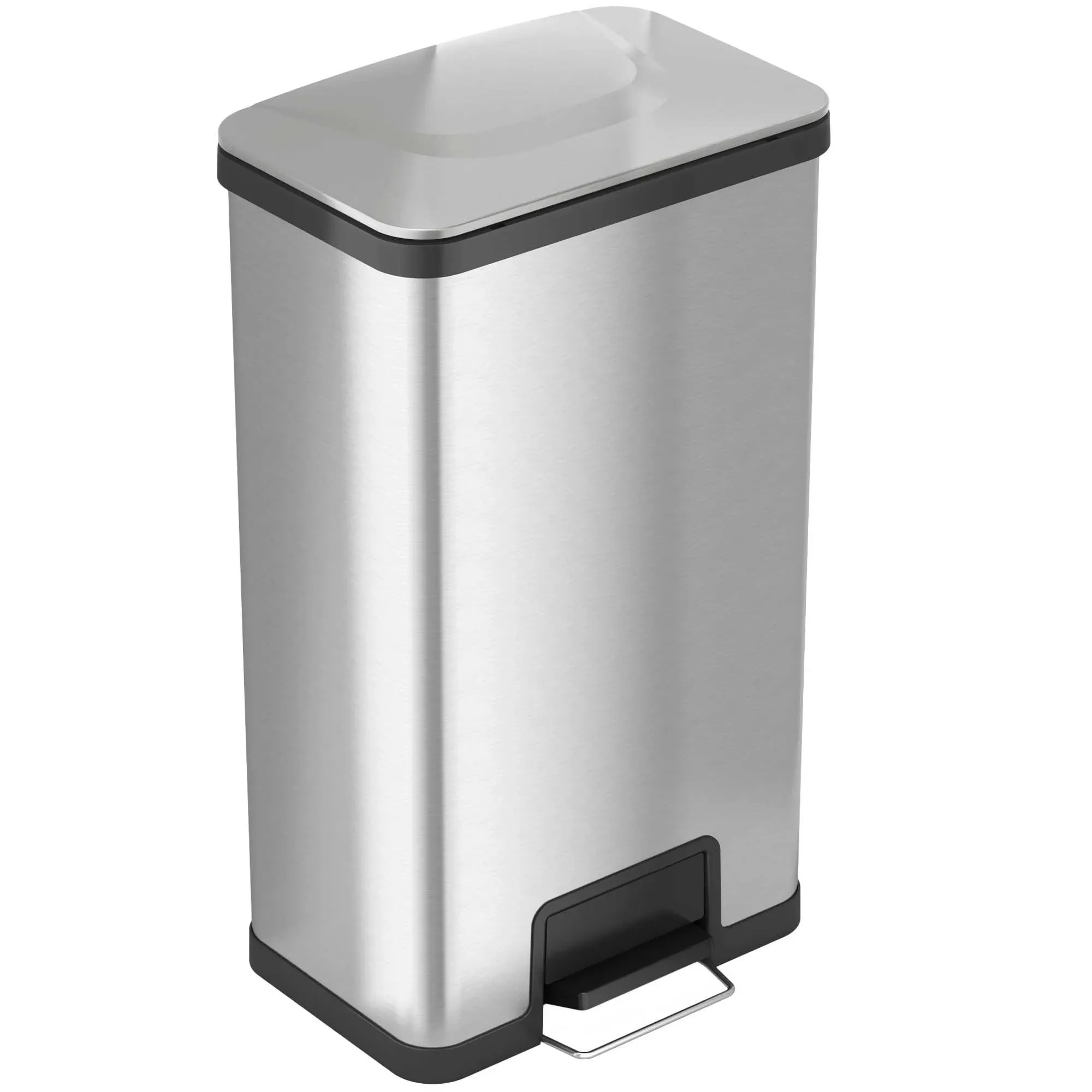 halo AirStep 13 Gallon Kitchen Trash Can – Stainless Steel Step Trash Can with Deodorizer – Replaceable Air Damper - Silent and Gentle Lid Close - TR13SS