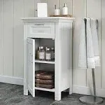 RiverRidge 06-037 Somerset Single Door Floor Storage Cabinet, White