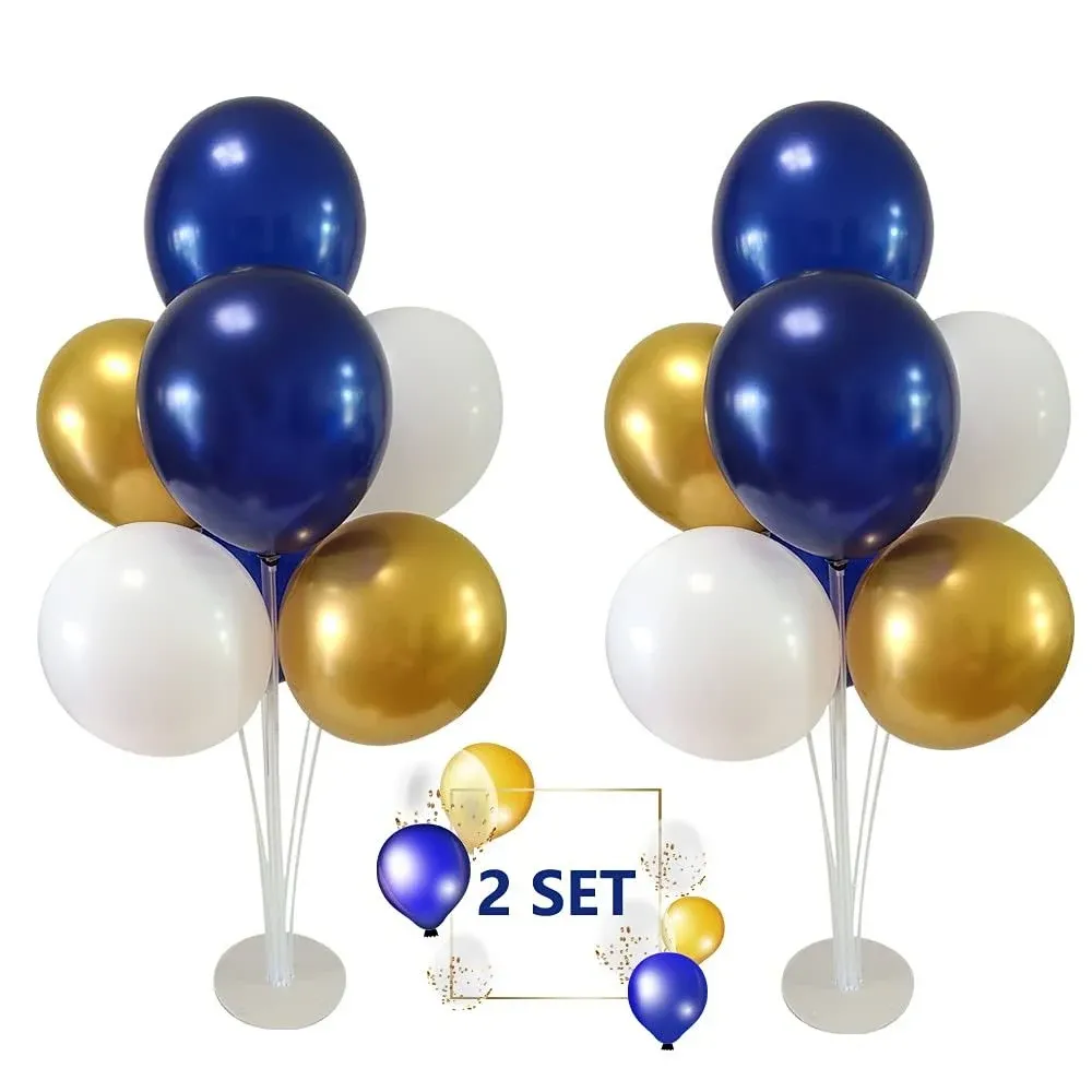 2 Packs balloons stand kit Stand Holder Kit table decorations Gold Black Balloons Table Centerpiece Supplies for Christmas new Year Wedding Anniversary Graduation Birthday Shower Baby Party