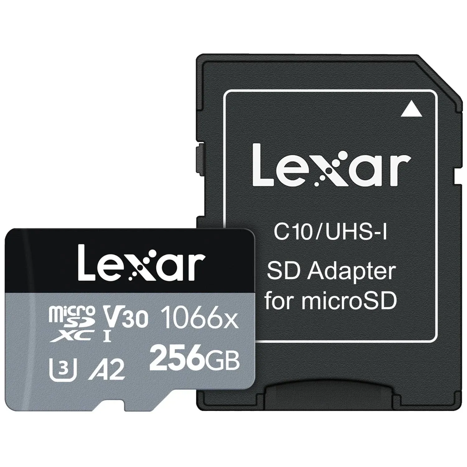 Lexar Professional 1066x 512GB microSDXC UHS-I Card w/ SD Adapter, C10, U3, V30, A2, Full HD, 4K UHD, Up to 160MB/s Read, for Action Cameras, Drones, High-End Smartphones, Tablets (LMS1066512G-BNANU)