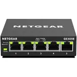 NETGEAR 5-Port Gigabit Ethernet Plus Switch (GS305E) - Desktop or Wall Mount, Home Network Hub, Office Ethernet Splitter, Silent Operation