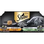 Sheba Perfect Portions Premium Pate Poultry Cat Food, Chicken & Roasted Turkey Entree - 24 cups, 1.32 oz each