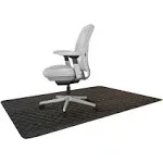 Resilia Office Desk Chair Mat - for Low Pile Carpet (with Grippers) Updated Black Swirl Spiral Pattern, 36 Inches x 48 Inches, Made in The USA