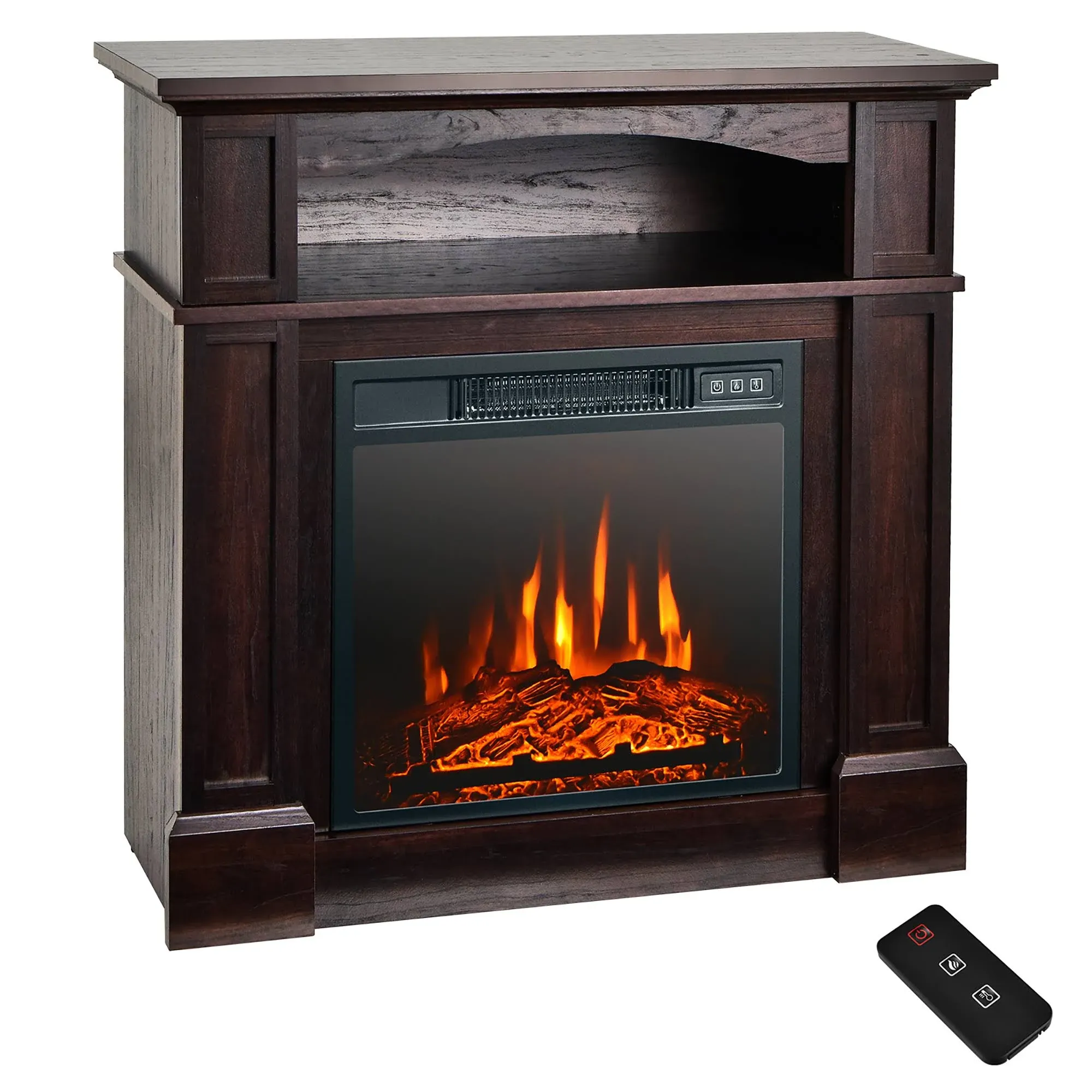 Auseo 36 inch Freestanding Electric Fireplace