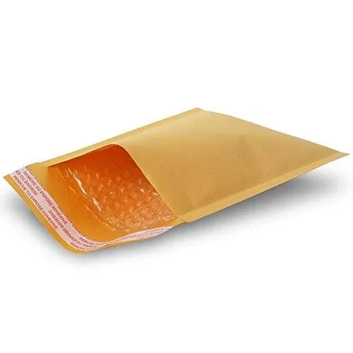 Fosmon 12x16-50 Pack #6 Kraft Bubble Mailer, Padded Shipping Envelopes for Book, Magazine, Documents