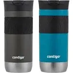 Contigo 16 oz. Byron 2.0 Snapseal Insulated Stainless Steel Travel Mug 2-Pack Sake/Juniper