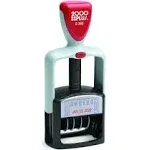 Cosco 2000 Plus S-360 Red / Blue Two-Color Received Self-Inking Dater